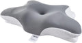 Royal Rest Sleep Support Memory Foam Pillow, grey and white contoured butterfly shape