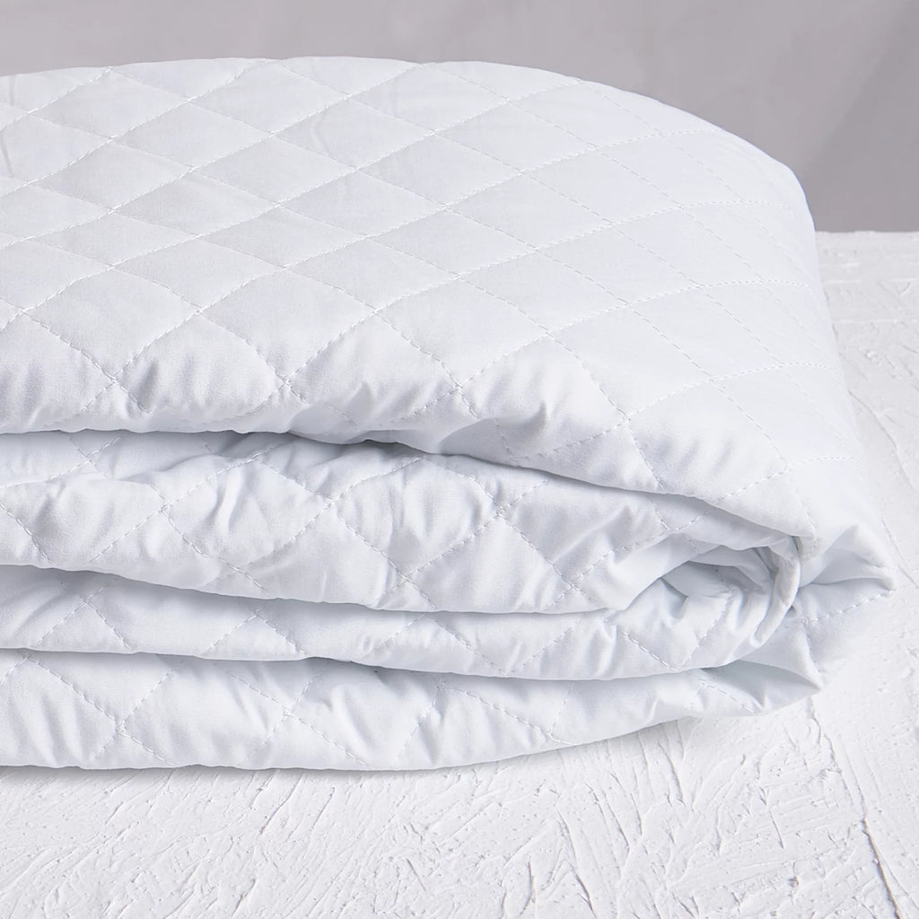 Royal Rest Quilted Mattress Protector, folded, white diamond quilting