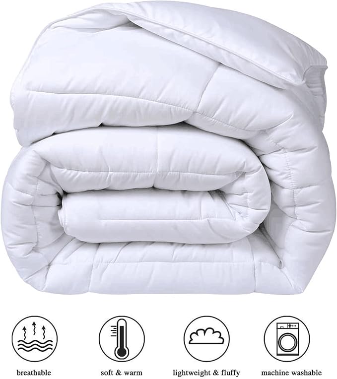 Royal Rest All-Season Duvet Inner rolled up: breathable, soft and warm, lightweight and fluffy, machine washable